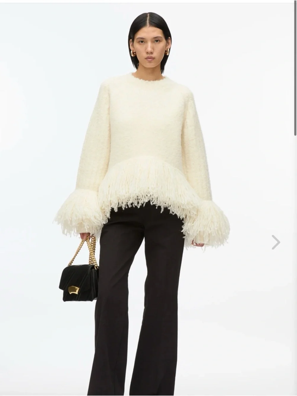 3.1 Phillip Lim Boucle Fringe Knit Crewneck - Picture 2 of 7